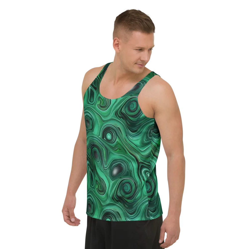 Verdant Vortex on Men's Tank Top — Left Front
