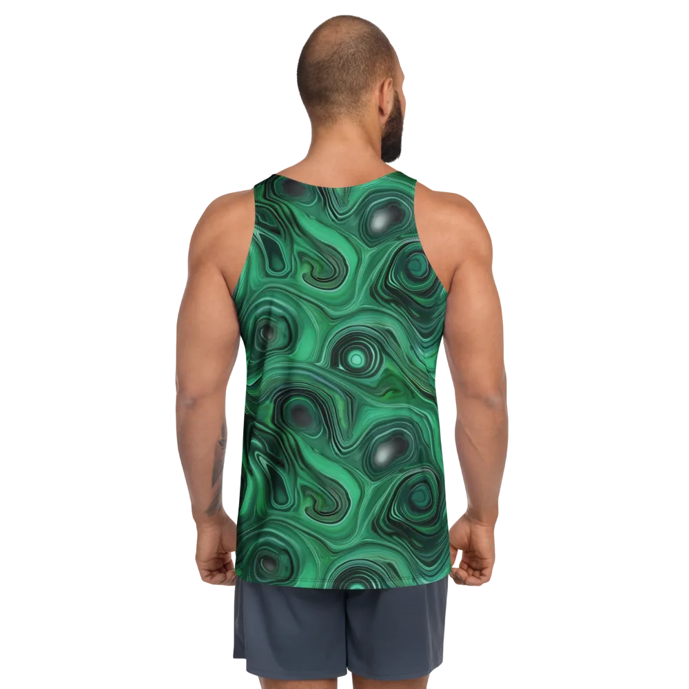Verdant Vortex on Men's Tank Top — Back