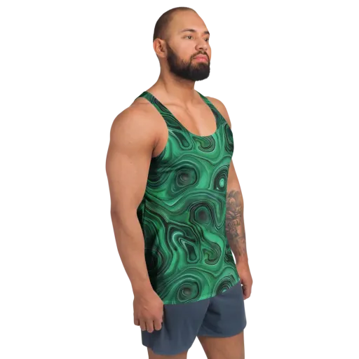 Verdant Vortex on a Men's Tank Top