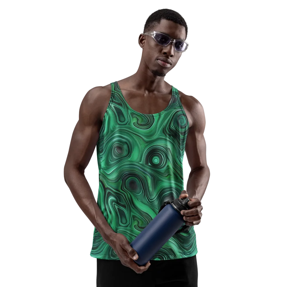 Verdant Vortex on Men's Tank Top — Front