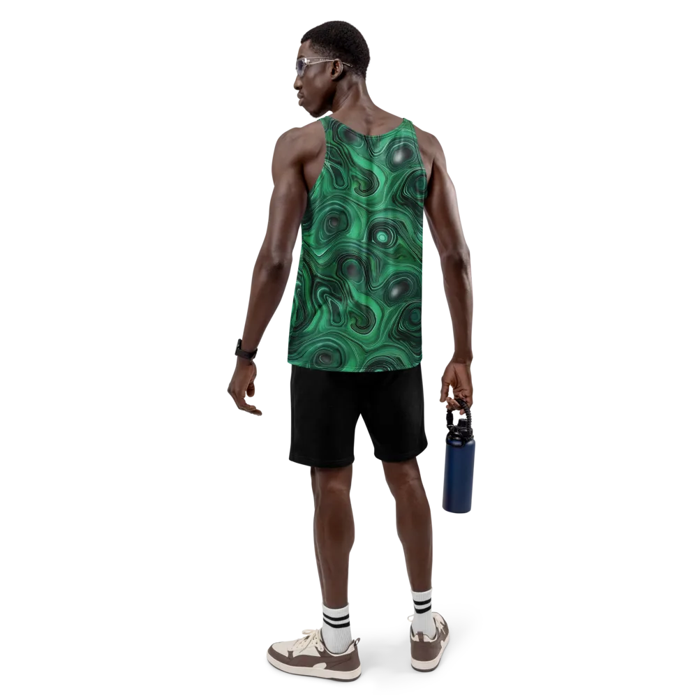 Verdant Vortex on Men's Tank Top — Back