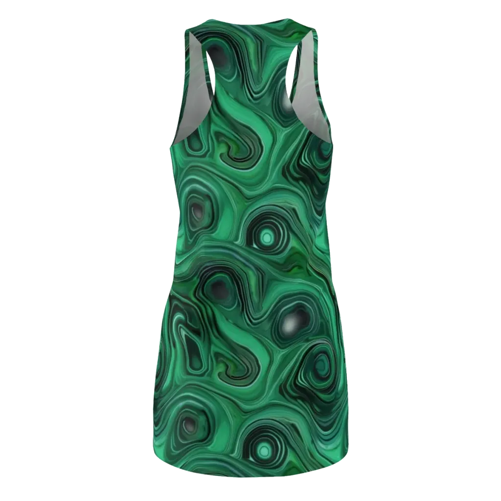 Verdant Vortex on Racerback Dress — Back