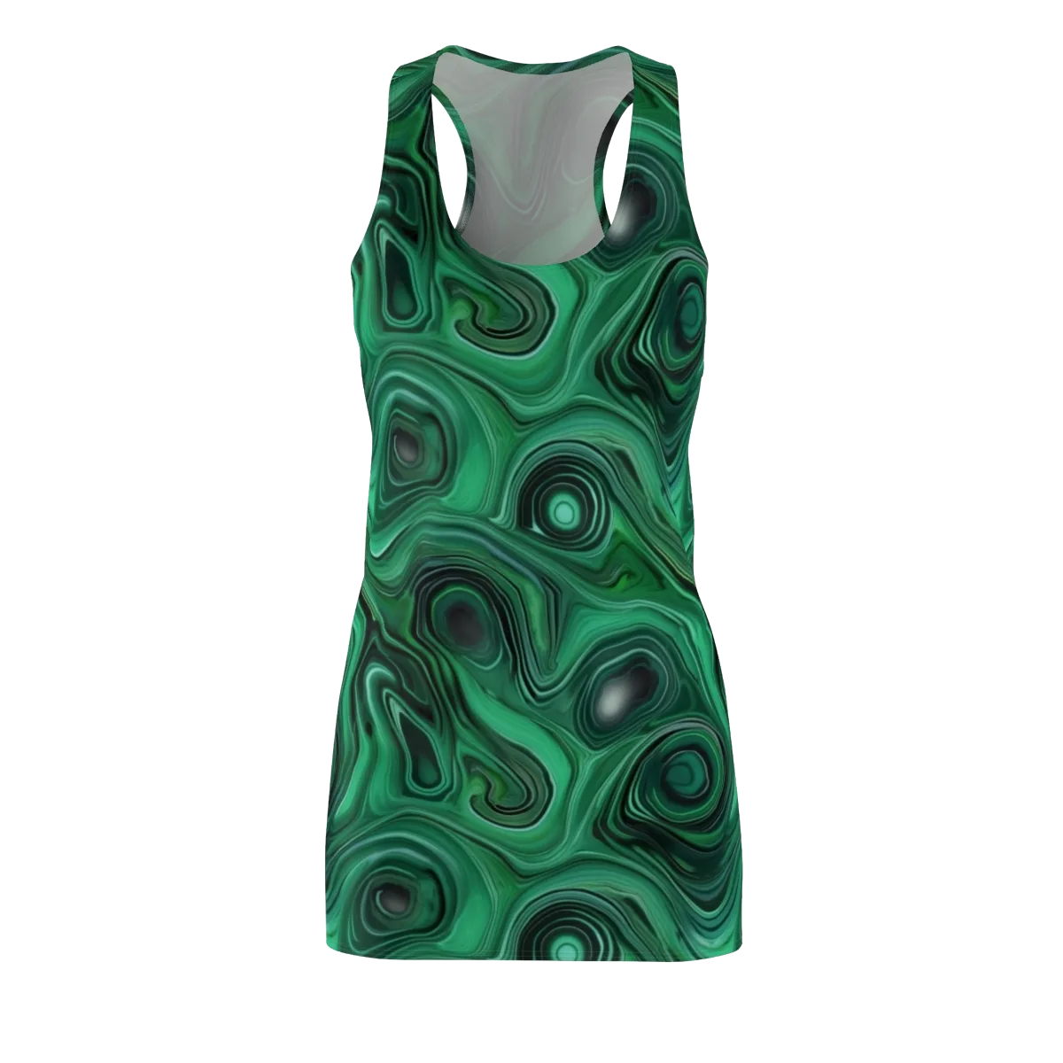 Verdant Vortex on Racerback Dress — Front