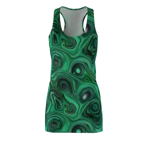 Verdant Vortex on a Racerback Dress