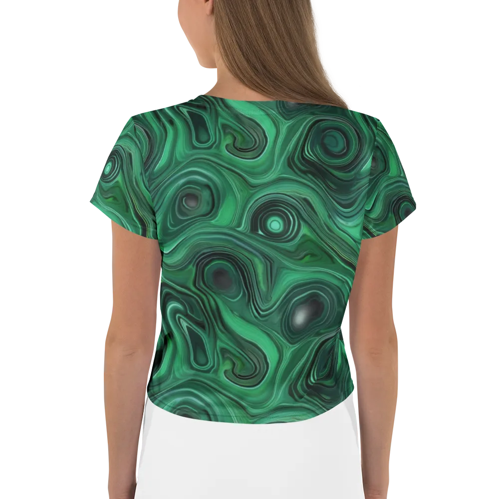 Verdant Vortex on Crop Tee — Back
