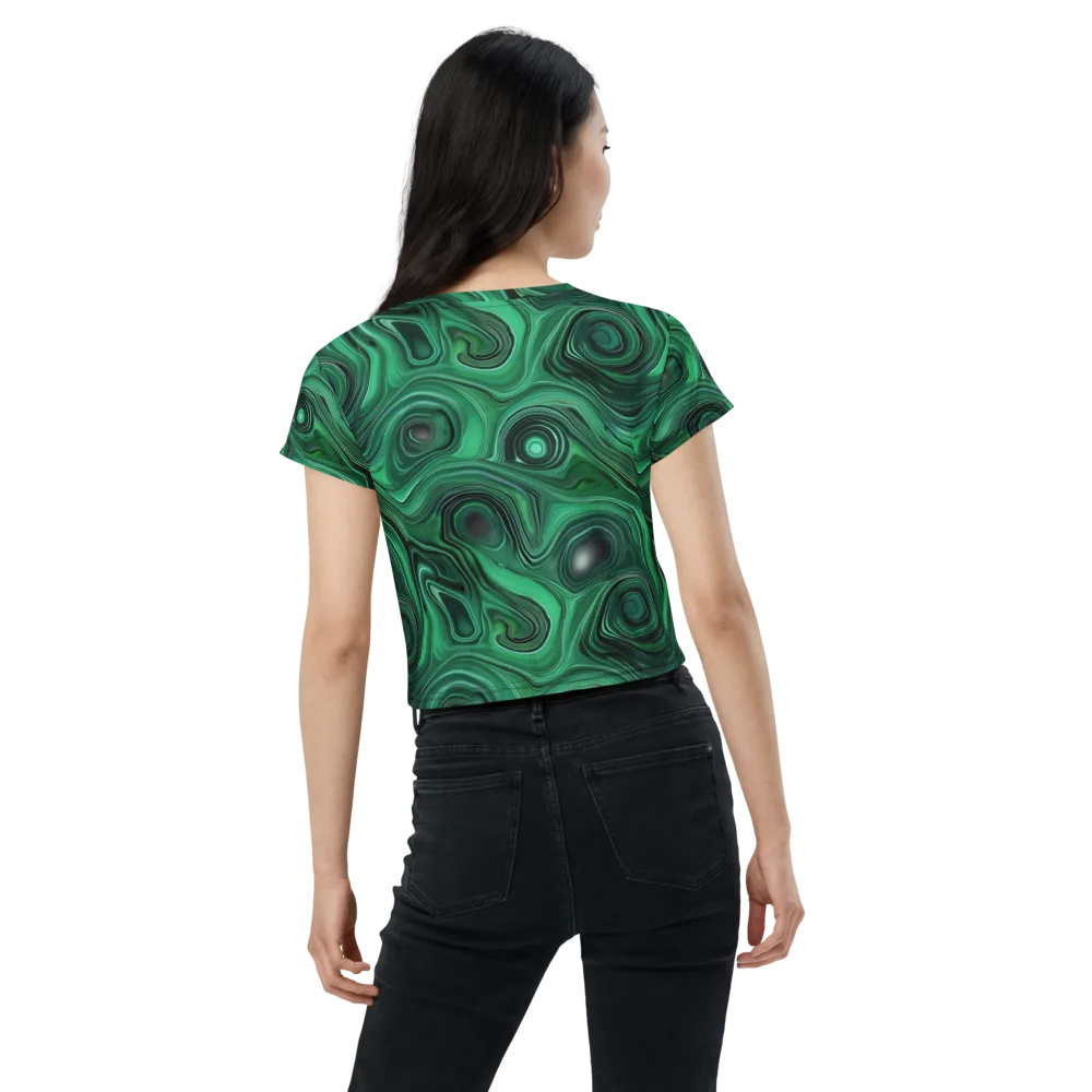 Verdant Vortex on Crop Tee — Back