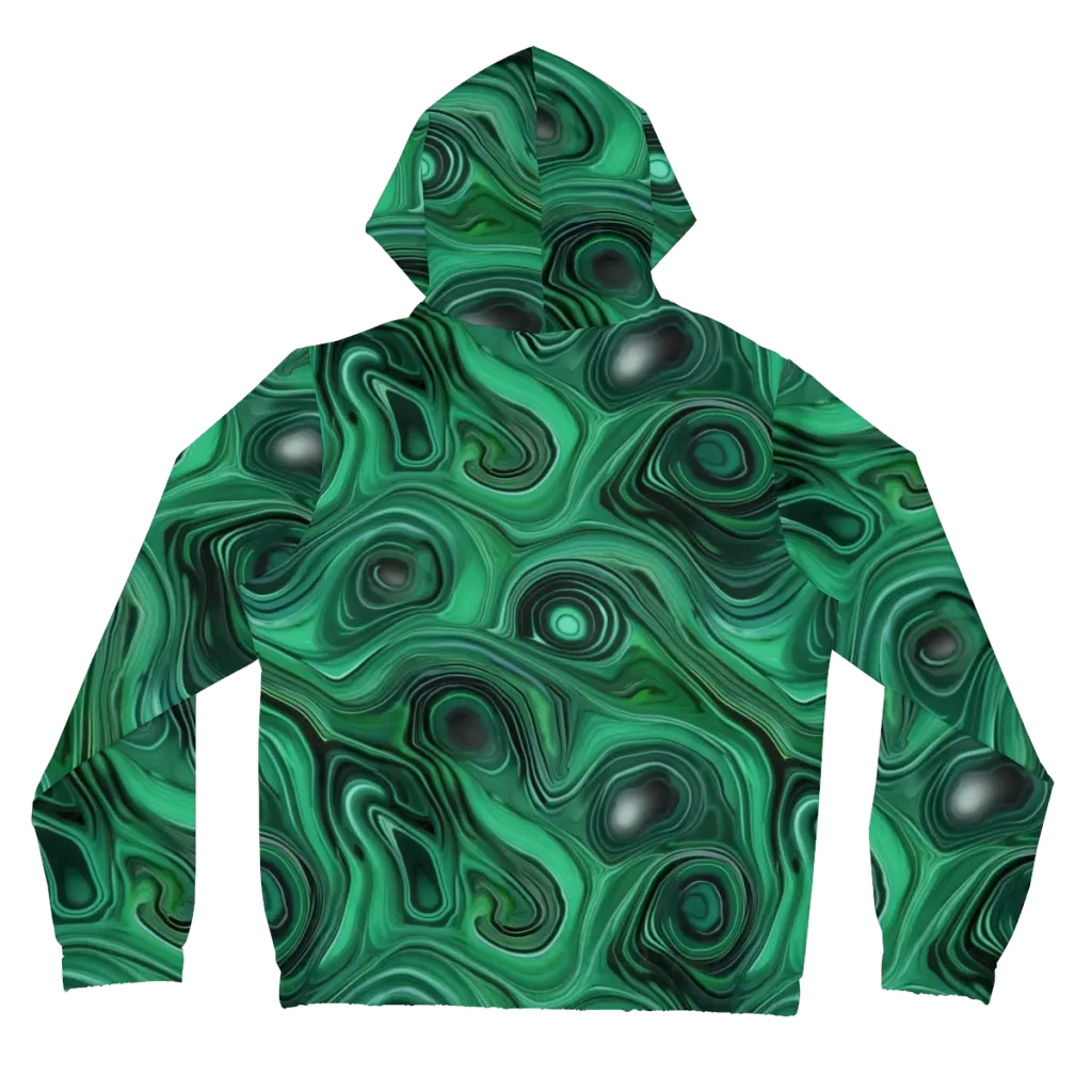 Verdant Vortex on Women's Full-Zip Hoodie — Back