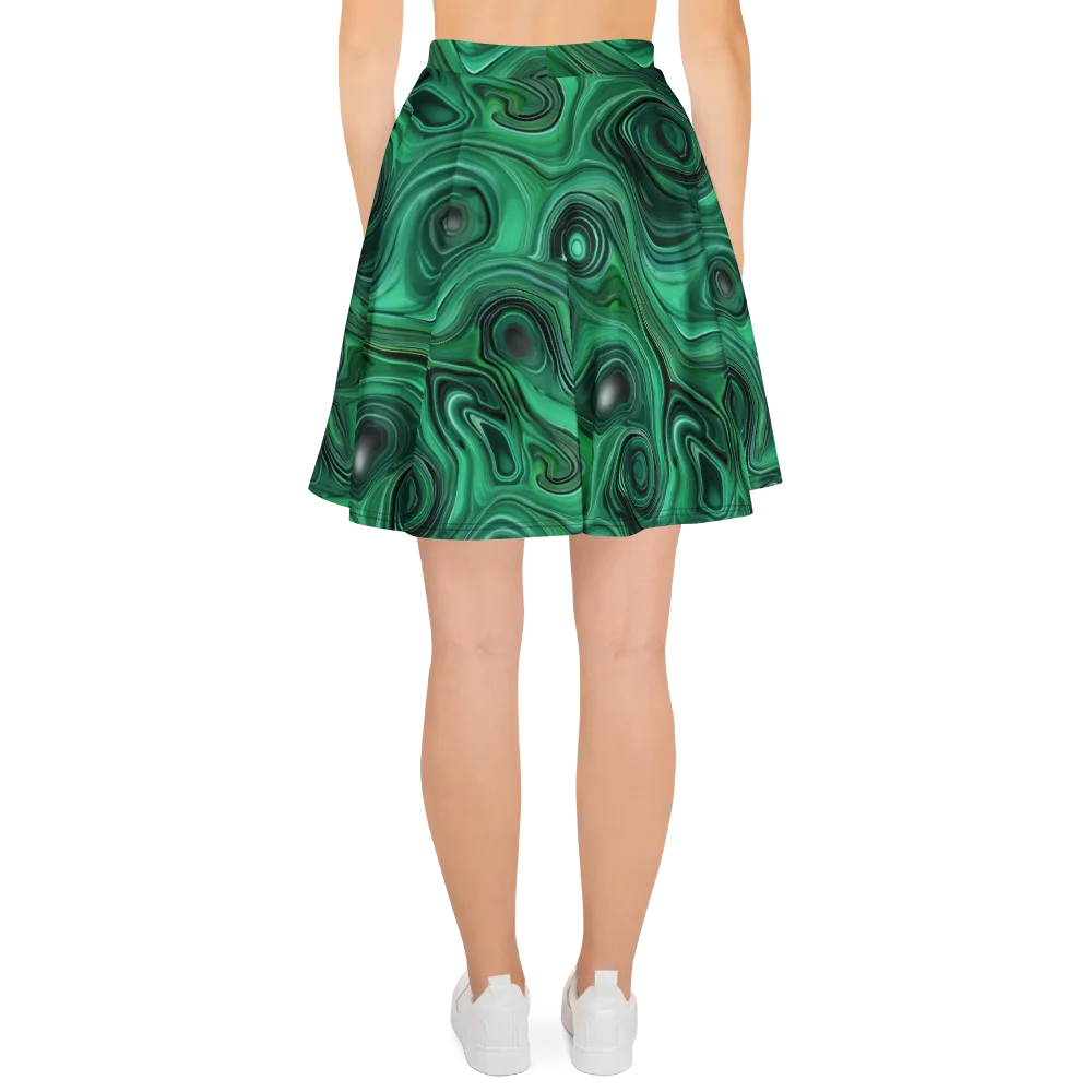 Verdant Vortex on Skater Skirt — Back