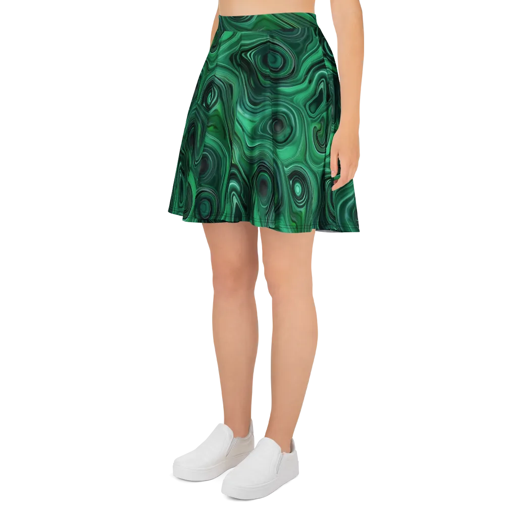 Verdant Vortex on Skater Skirt — Left