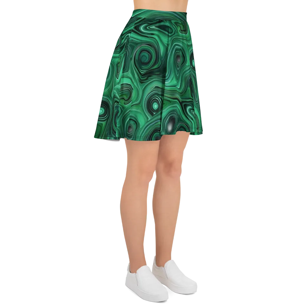 Verdant Vortex on Skater Skirt — Right