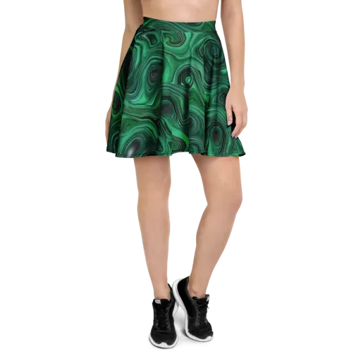 Verdant Vortex on a Skater Skirt
