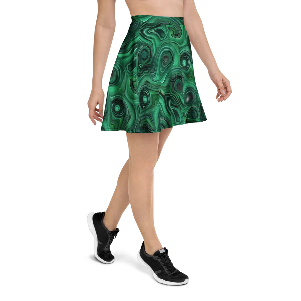 Verdant Vortex on Skater Skirt — Right