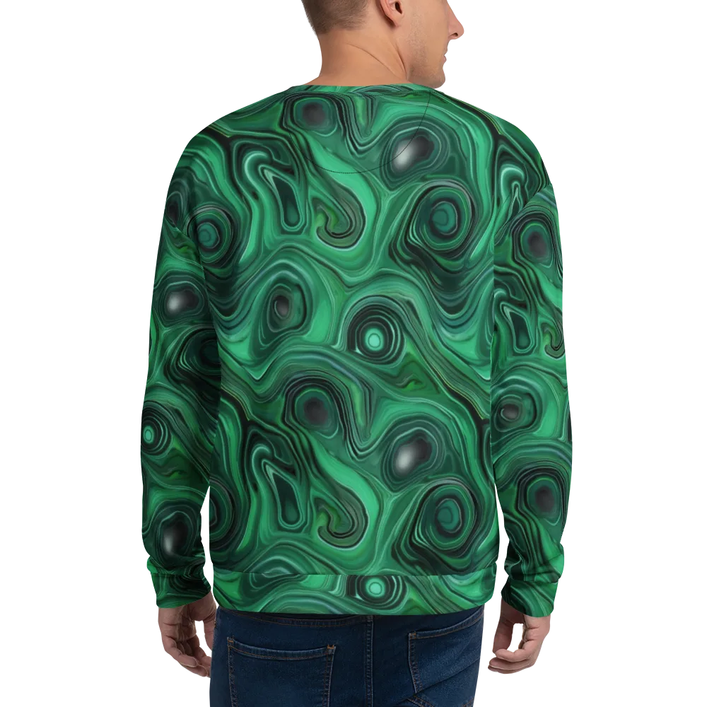 Verdant Vortex on Sweatshirt — Back