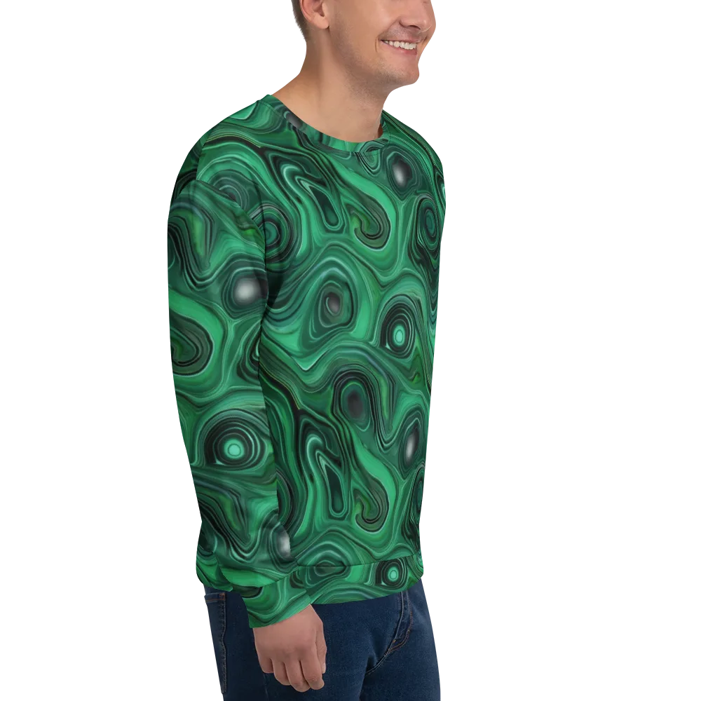 Verdant Vortex on Sweatshirt — Right Front
