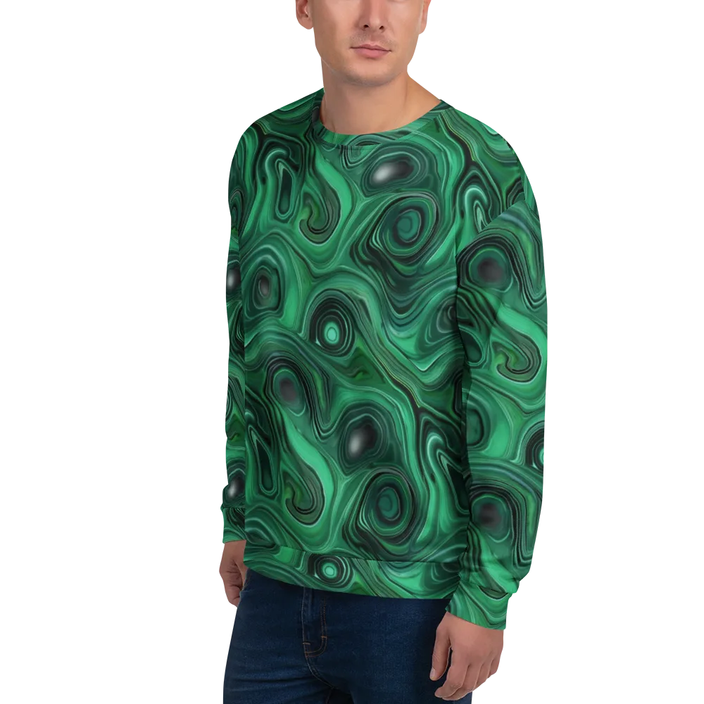Verdant Vortex on Sweatshirt — Left Front