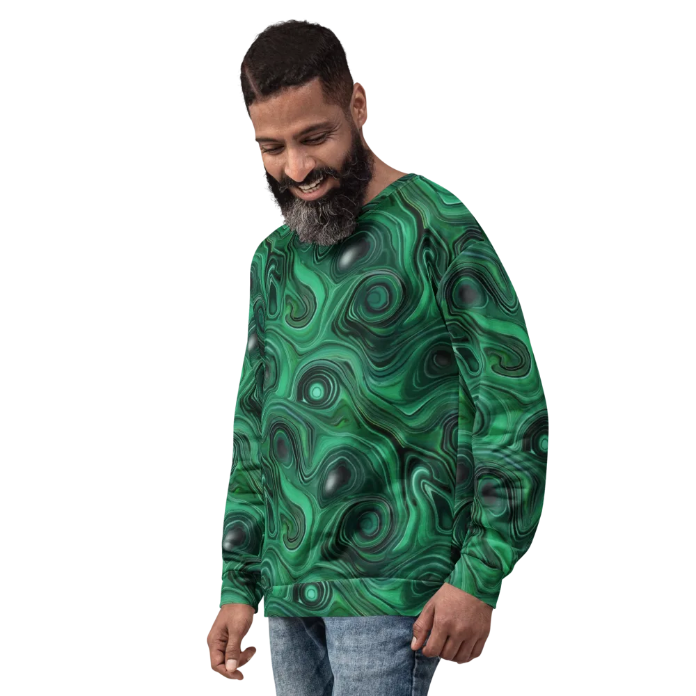Verdant Vortex on Sweatshirt — Left Front