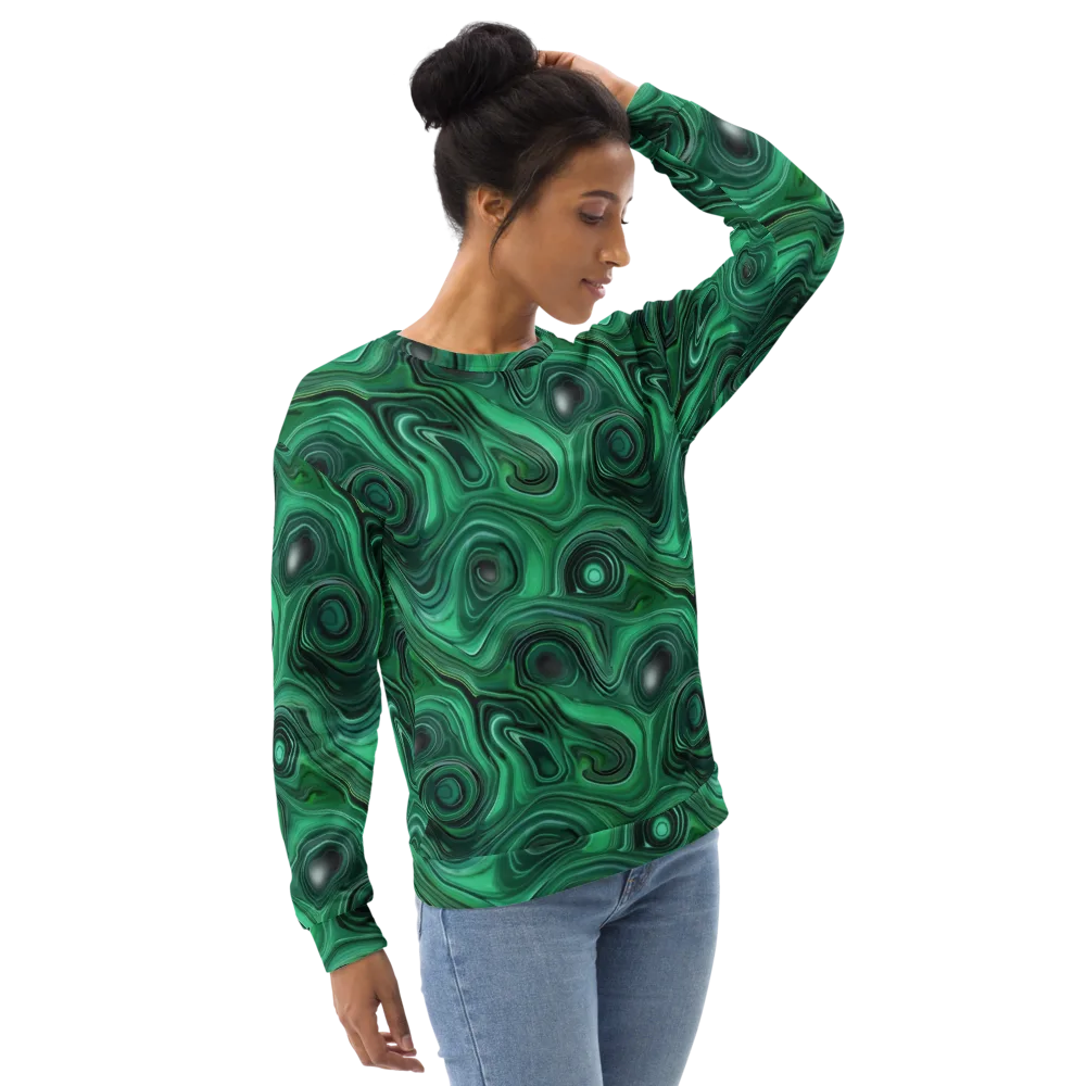 Verdant Vortex on Sweatshirt — Right Front