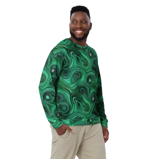 Verdant Vortex on a Sweatshirt