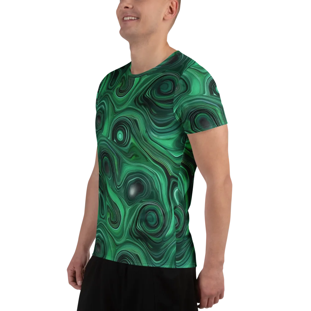 Verdant Vortex on Men's Athletic T-Shirt — Left