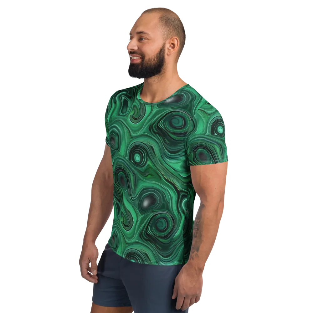 Verdant Vortex on Men's Athletic T-Shirt — Left