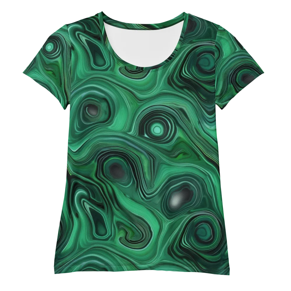 Verdant Vortex on Women's Athletic T-Shirt — Front