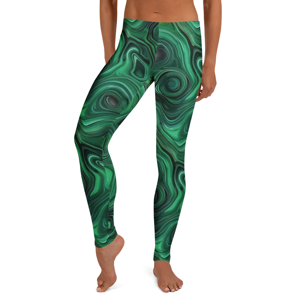 Verdant Vortex on Leggings — Front