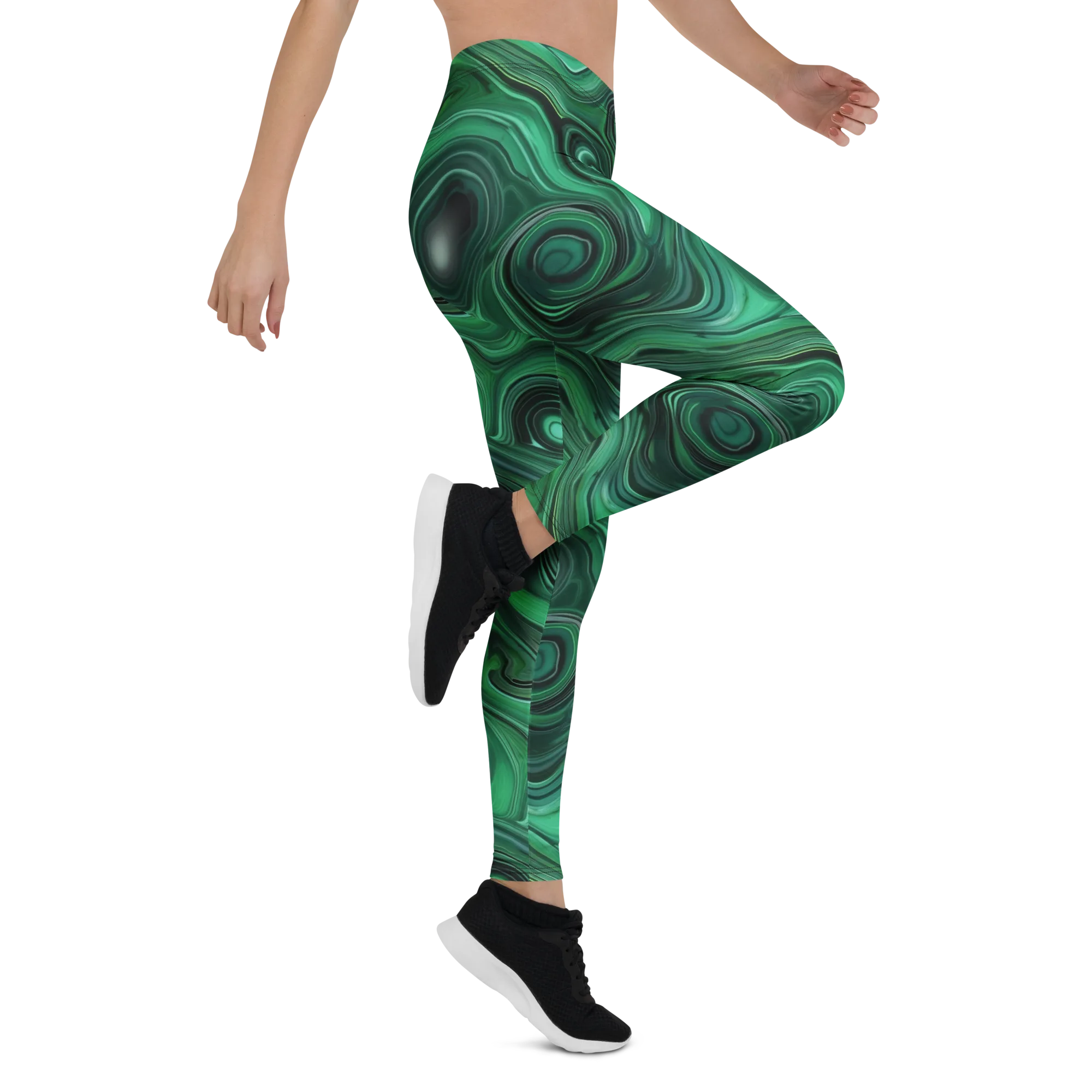 Verdant Vortex on Leggings — Right