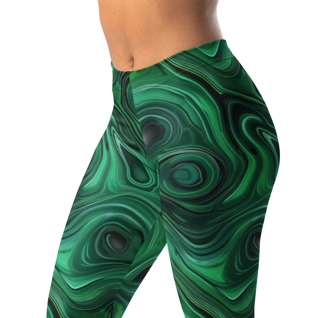 Verdant Vortex on Leggings — Left Front