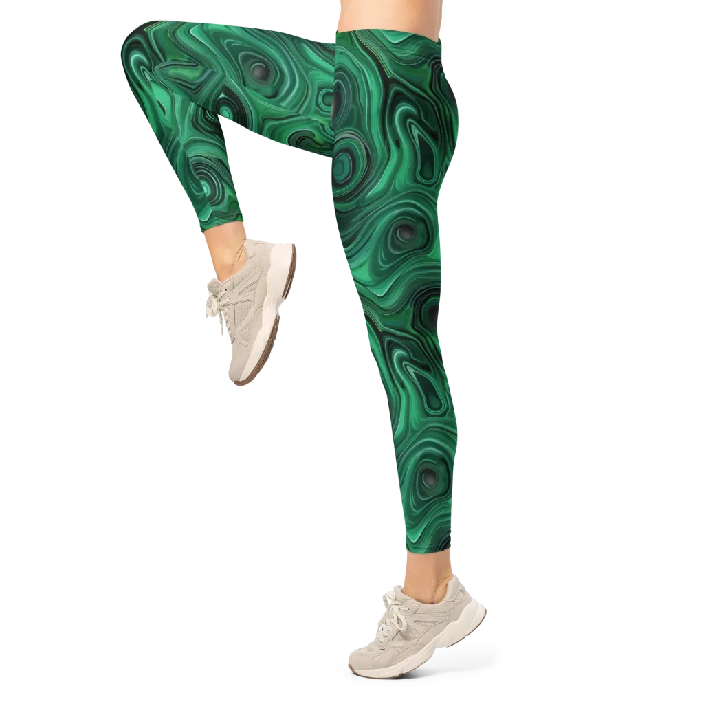 Verdant Vortex on Leggings — Left
