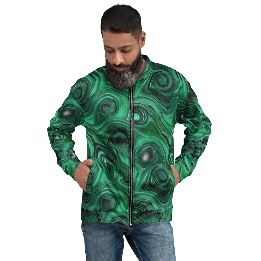 Verdant Vortex on Bomber Jacket — Front