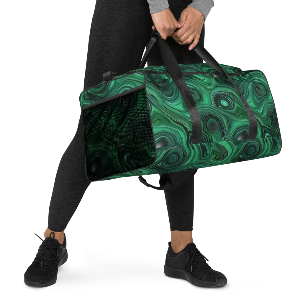 Verdant Vortex on Duffle Bag — Right Front