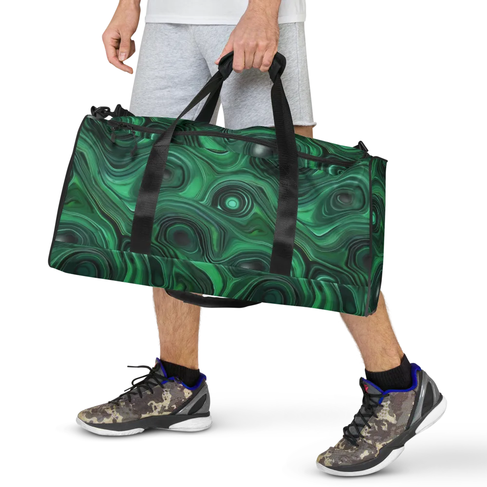 Verdant Vortex on Duffle Bag — Front