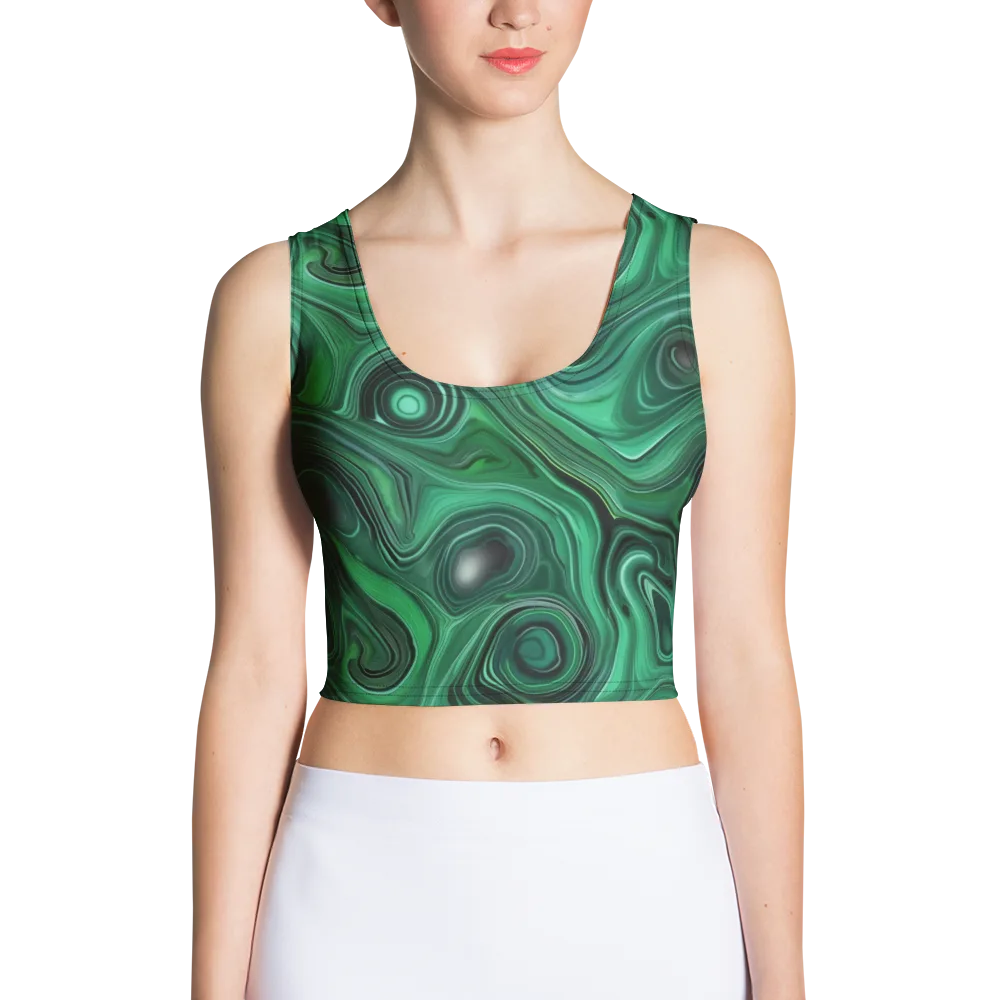 Verdant Vortex on Crop Top — Front
