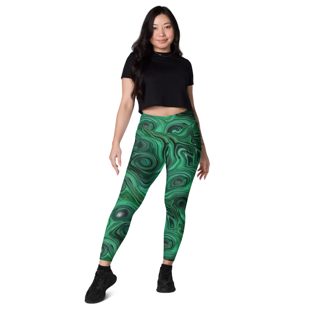 Verdant Vortex on Leggings with Pockets — Front