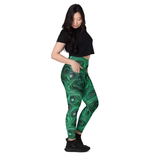 Verdant Vortex on a Leggings with Pockets