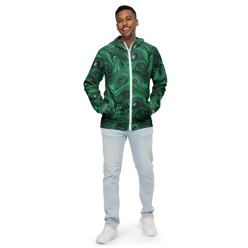 Verdant Vortex on Men's Windbreaker — Front