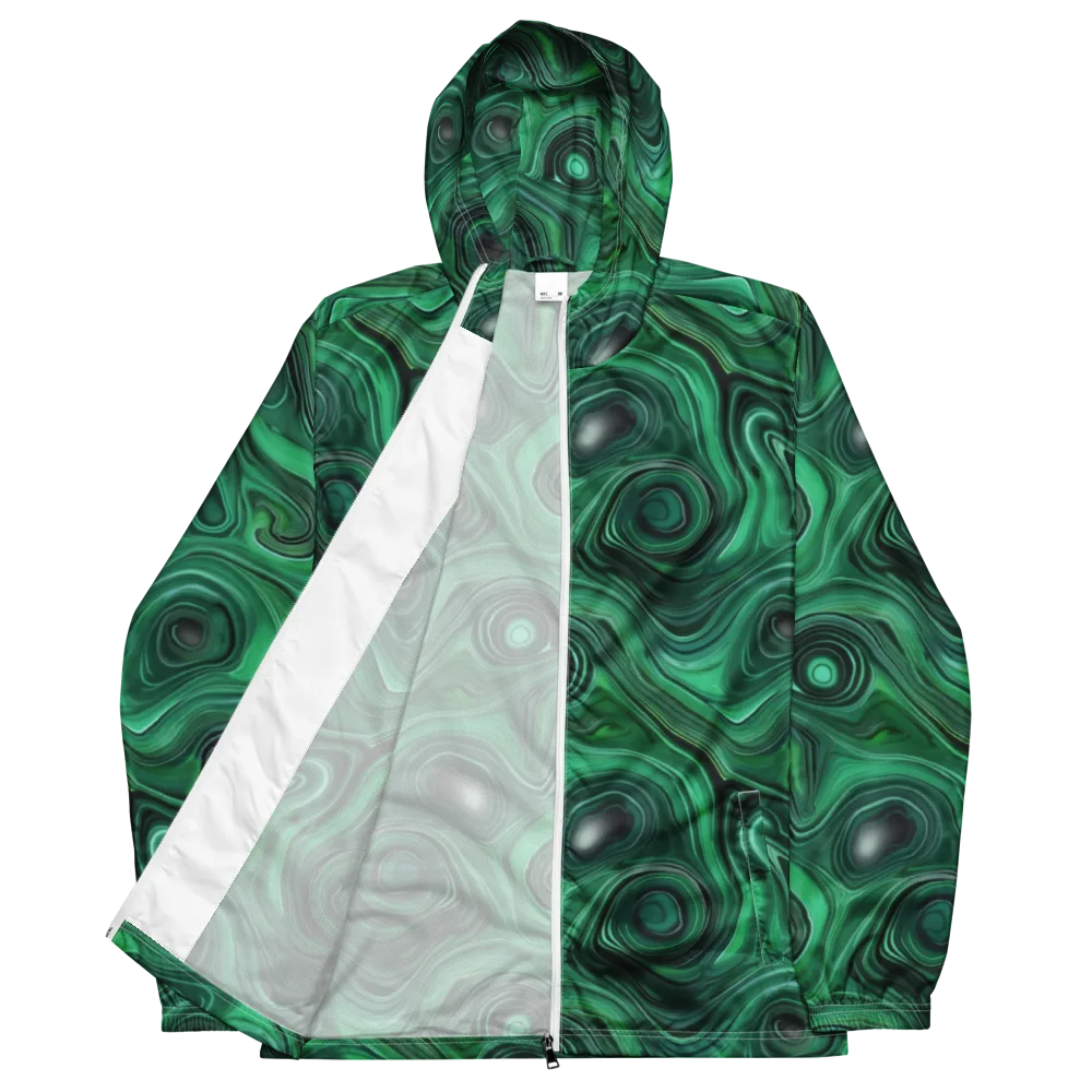 Verdant Vortex on Men's Windbreaker — Front