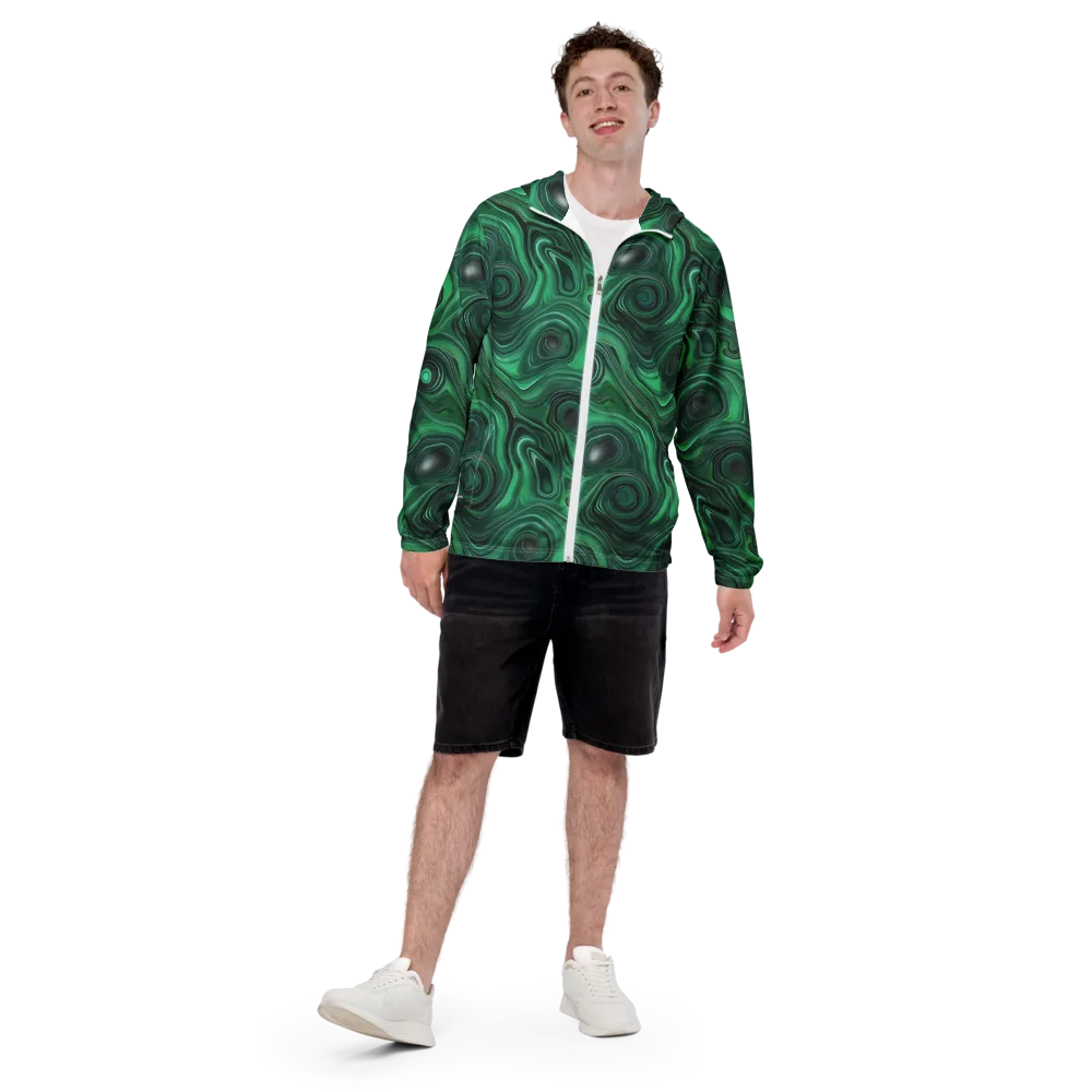 Verdant Vortex on Men's Windbreaker — Front
