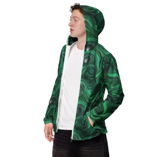 Verdant Vortex on a Men's Windbreaker