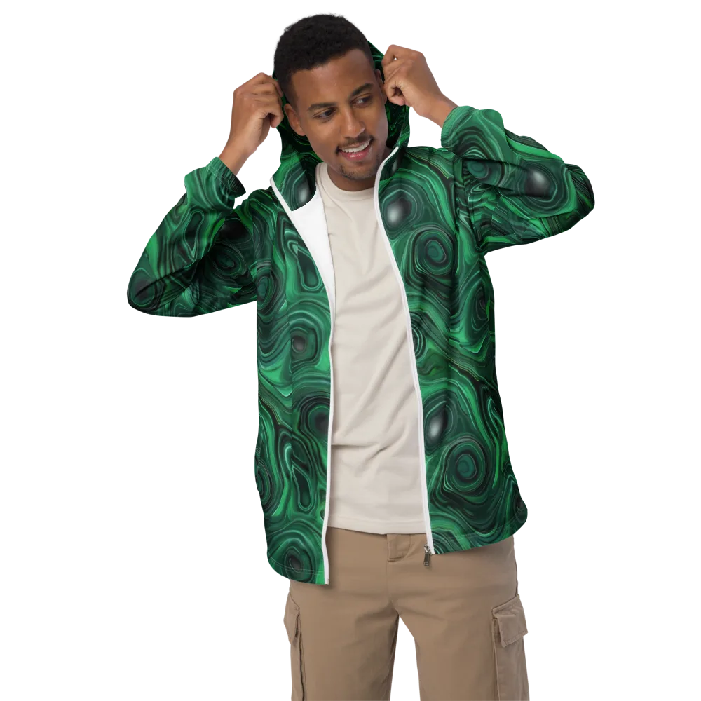 Verdant Vortex on Men's Windbreaker — Front