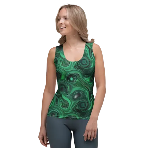 Verdant Vortex on a Women's Tank Top