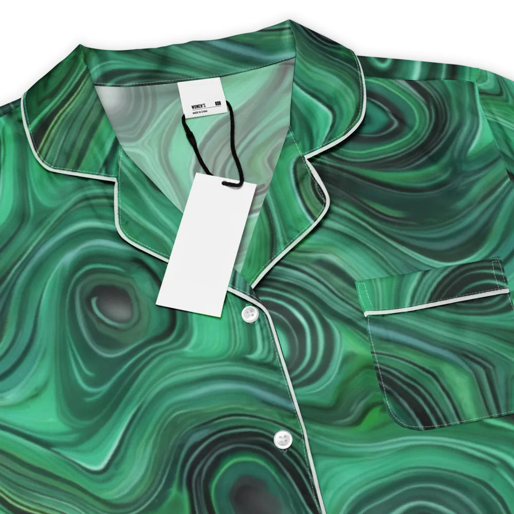 Verdant Vortex on Women's Short Sleeve Pajama Top — Product details