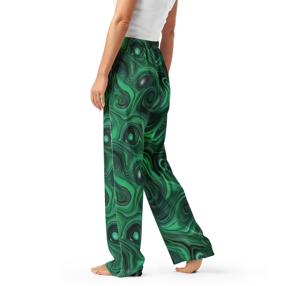 Verdant Vortex on Women's Pajama Pants — Left