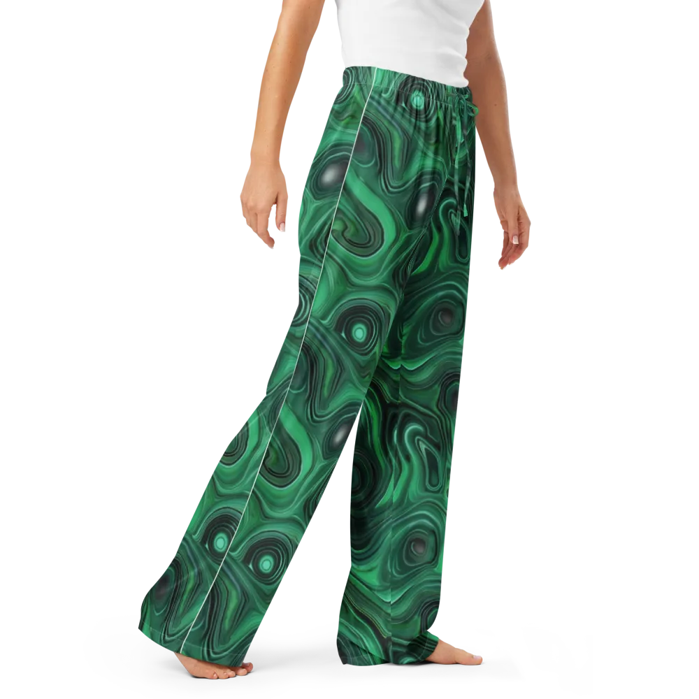 Verdant Vortex on Women's Pajama Pants — Right Front