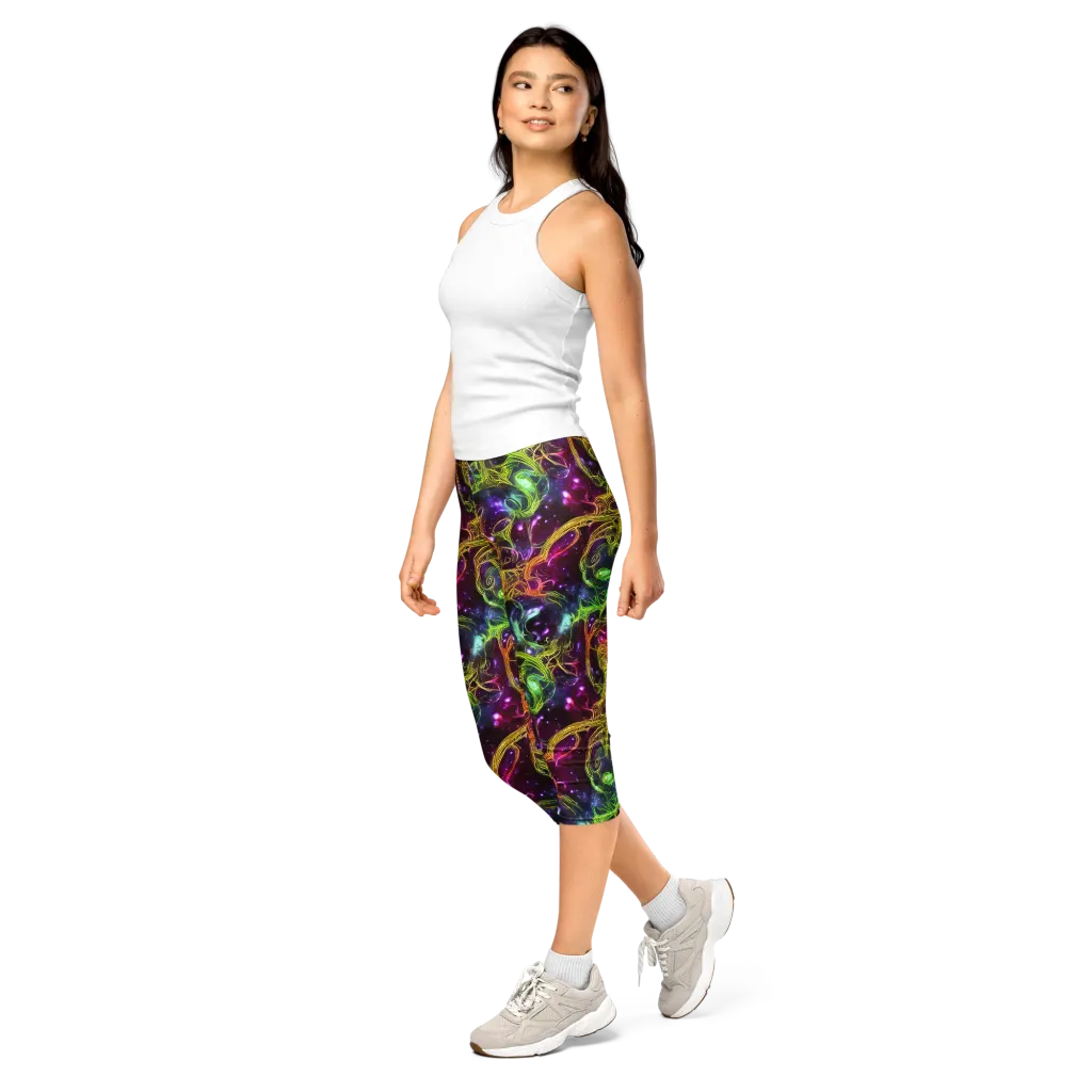 Infinite Filament on Capri Leggings — Left Front