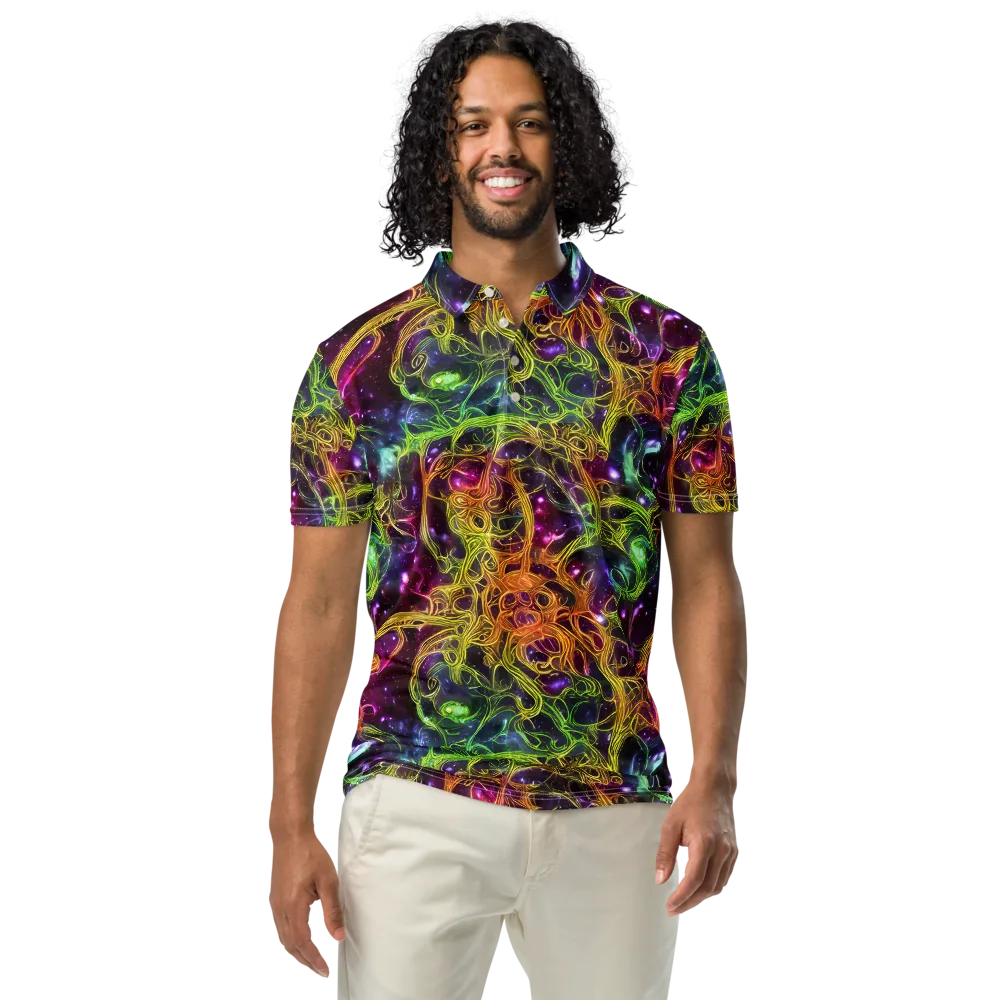 Infinite Filament on Men's Slim Fit Polo Shirt — Front