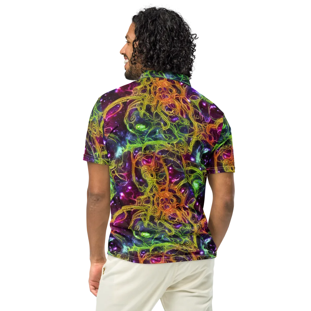 Infinite Filament on Men's Slim Fit Polo Shirt — Back