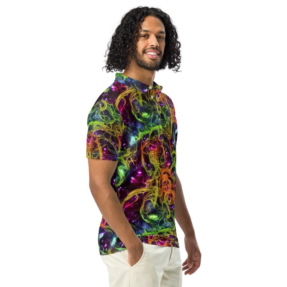Infinite Filament on Men's Slim Fit Polo Shirt — Right Front
