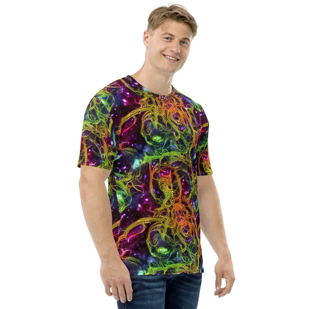 Infinite Filament on Men's Crew Neck T-Shirt — Right