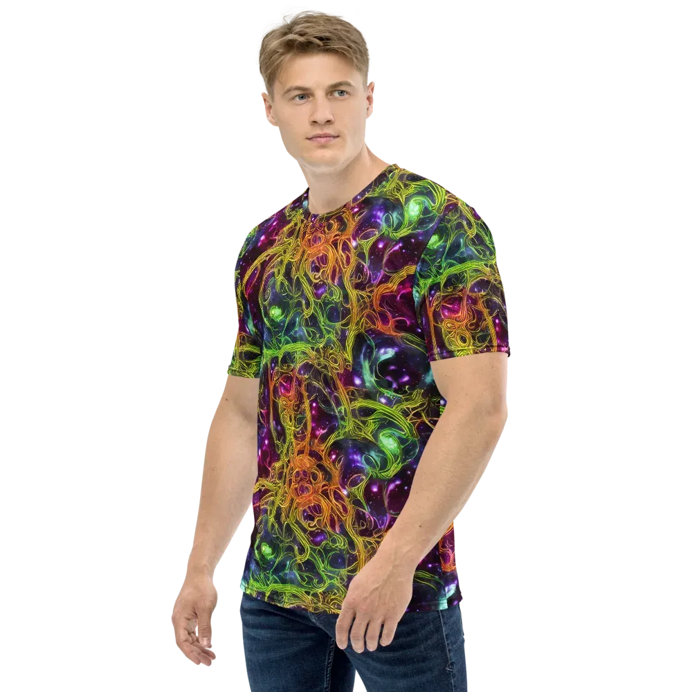 Infinite Filament on Men's Crew Neck T-Shirt — Left